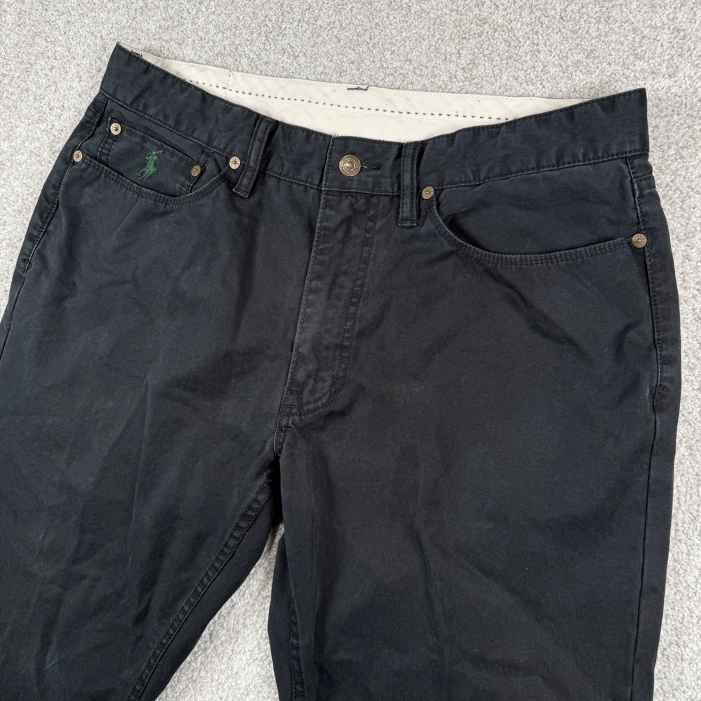 Polo Ralph Lauren Pants Mens 34/30 Black Authentic Dungarees Straight Leg